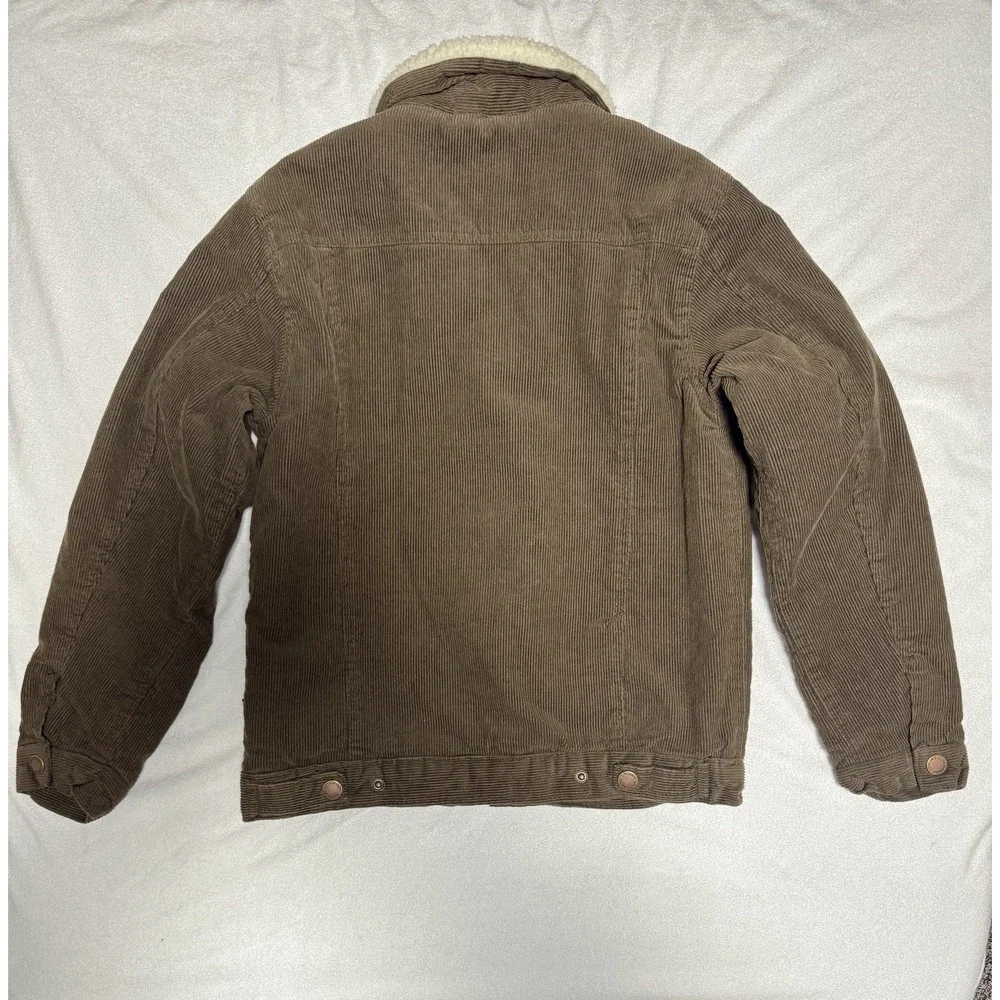 Trademark Brooklyn Cloth Brown Corduroy‎ Sherpa Jacket Size 14/16